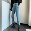 Straight Jeans Women's Autumn 2022 High Waist Thin Loose And Versatile Black Wide Leg Long Pants