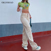 Straight Leg Beige Jean Pants Women Wide Leg Mom Y2K Pant Summer Classic Streetwear Baggy Trousers High Waist Loose Jean