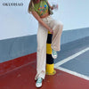 Straight Leg Beige Jean Pants Women Wide Leg Mom Y2K Pant Summer Classic Streetwear Baggy Trousers High Waist Loose Jean