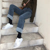 Straight Thin Jeans For Women High Waist Trendy Streetwear All-Match Korean Style Casual Loose Girlfriend Wide Leg Denim Pants