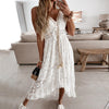 Strapless Summer Boho Maxi Dress Women V-Neck Tassel White Lace Sexy Dresses 2022 Bohemian Irregular Long Beach Dress Vestidos