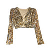 Street Joker Short Edition Sequins Small Suit Sparkling Bead Piece Suit Small Jacket Tank Top Jazz Dance Performance