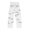 Street Retro White High Waist Jeans Women Fall 2022 Loose Wild Casual Embroidery Straight Jeans Female Trousers