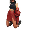 Street Vintage Style Boyfriend Oversized PU Leather Blazer Women Long Sleeve Solid Loose Suit Coat Lady Casual Jacket Outwear