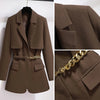 Street Women Blazer 2023 Design Sense Niche Loose Belt Suit Jacket Waist Windbreaker Female Blazer With Lining Trend