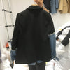 Streetwear Patchwork Woman Coat Denim Jacket Long Sleeve Spring Autumn Jean Coat Woman
