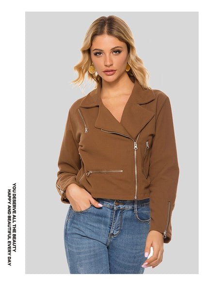 Streetwear Women Blazer 1 Piece In Stock Zipper Jacket Cool Outdoor Casual Slim Fit Lady Coat