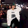 Streetwear Women White Blazers Coat Fluorescence Print Long sleeve Suit Coat 2022 Women's Blazer Jacket Oute