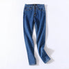 Stretch High Waist Jeans Women 2022 Skinny Slim Washed Trousers Female Denim Pencil Pants Elastic Ninth Pants
