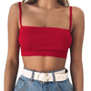Stretchy Crop Camis Top Black Yellow Red Spaghetti Strap Women Plain Adjustable Tanks Tops Summer Slim Elasitc Sexy Party Vest