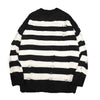 Stripe Sweater Women Oversized Knitted Pullovers High Street Ripped Tops Female Streetwear Long Sleeve Jumpers Sweaters