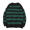 Stripe Sweater Women Oversized Knitted Pullovers High Street Ripped Tops Female Streetwear Long Sleeve Jumpers Sweaters
