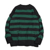 Stripe Sweater Women Oversized Knitted Pullovers High Street Ripped Tops Female Streetwear Long Sleeve Jumpers Sweaters