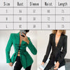 Striped Korean version of the contrasting color tie temperament commuter skin tone slim solid color suit collar jacket