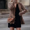 Stylish Bar Women's Plaid Blazer Coat 2022 Retro Button Lattice Suit Jacket With Shoulder Pads Jacket Blazer Female Casual Coats