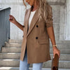 Stylish Buttons Placket Elegant Ladies Office Coat Suit Jacket Coldproof  Workwear