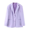 Stylish Casual Single-breasted Women Jackets Notched Collar Spring Women Blazer Jacket Female Outerwear Elegant Ladies Coat