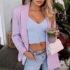 Stylish Casual Single-breasted Women Jackets Notched Collar Spring Women Blazer Jacket Female Outerwear Elegant Ladies Coat