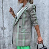 Stylish Fine Sewing Crafts Lapel Double Breasted Female Office Mid-Length Coat Female Clothing Midi Blazer Winter Blazer