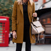 Stylish Lady Blazer  Lapel Warm Suit Jacket  Elegant Button Placket Ladies Office Coat