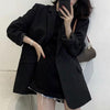 Stylish Lady Notched Collar Business Blazer Suit Coat Suit Coat Regular Length  Warm