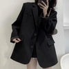 Stylish Lady Notched Collar Business Blazer Suit Coat Suit Coat Regular Length  Warm