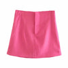 Stylish Casual Pink Women Blazer Jacket Mini Skirt 2 Pieses Single Breasted Bodycon Temperament Spring Summer Pleated Skirts