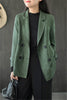 Suede Blazer Woman 2023 Spring And Autumn Korean Loose Wild Suit Collar Long Sleeve Vintage Casual Jacket Top M566