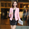 Suit Blazer Femme Women Blazer 2022 New Autumn One Button Short Office Blaser Long Sleeve  Work Jacket Slim Plus Size BL05