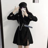 Suit Blazer Top Women Black Tops Gothic Cardigan Jacket Elegant Stylish Jacket Double Breasted Coat Slim Office Lady Party Club