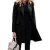 Suit Coat Flap Pockets Skin-touch Versatile Autumn Winter Button Placket Mid-length Women Suit Jacket   Lady Blazer  Outerwear