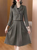Suit Coat Skirt Two-Piece Women's Autumn And Winter Clothes High-End Temperament Professional Blazer Skirt Set T1059