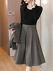 Suit Coat Skirt Two-Piece Women's Autumn And Winter Clothes High-End Temperament Professional Blazer Skirt Set T1059