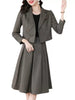 Suit Coat Skirt Two-Piece Women's Autumn And Winter Clothes High-End Temperament Professional Blazer Skirt Set T1059