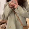 Suit Coat Women 2023 Spring and Autumn Double Breasted Green Suit Temperament Top Blazer Women Jacket Women Coats Coat Clothing