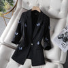 Suit Jacket 2023 Spring Summer Women Blazer 5XL Suit Top Women Outer Wear Short Coat Loose Print Suit
