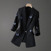 Suit Jacket 2023 Spring Summer Women Blazer 5XL Suit Top Women Outer Wear Short Coat Loose Print Suit