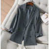 Suit Jacket For Women 2023 Spring Autumn Korean Style Casual Loose Black Suit Jacket Long Sleeve Double Breasted Blazer