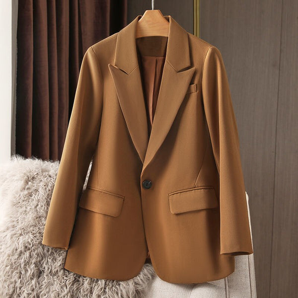 Suit Jacket Women's 2023 Korean Version Oversize Design Casual Suit All Match Blazer Mujer Office Lady Coat