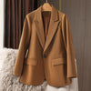Suit Jacket Women's 2023 Korean Version Oversize Design Casual Suit All Match Blazer Mujer Office Lady Coat