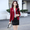 Suit Women Clothing 2022 Coat Women Blazers Spring And Autumn Short Slim Suits Female Outerwear Black red OEAID