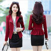 Suit Women Clothing 2022 Coat Women Blazers Spring And Autumn Short Slim Suits Female Outerwear Black red OEAID