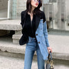 Suit Women Spring and Autumn Personality Irregular Denim Jacket Slim Small Suit Female Blazer OL Blazers NS1852