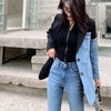 Suit Women Spring and Autumn Personality Irregular Denim Jacket Slim Small Suit Female Blazer OL Blazers NS1852