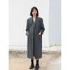 Suit coat female autumn winter heavy temperament double lapel long loose suit jacket over knee windbreaker female