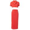 Suit dress women's two-piece dress mid-length solid color short top summer women's elegant sexy party high waist small suit skir