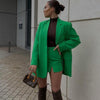 Suit suit elegant green office women Blazers 2 piece suit jacket + skirt 2023 street party Suits suits