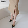 Suitable For Office Ladies Skirt Suit 2022 Spring Autumn Korean Slim One-Line Neck Slim Top + High Waist Mermaid Skirt Two-Piece