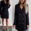 Suits Jacket Stylish Elegant Turndown Collar Blazer Suits Jacket Pockets Lapel Suits Coat