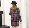 Suits Women Runway Designer Elegant Office Ladies Formal Tweed Wool Plaid Blazer Jacket Mini Skirt 2 Piece Set 2022 Winter